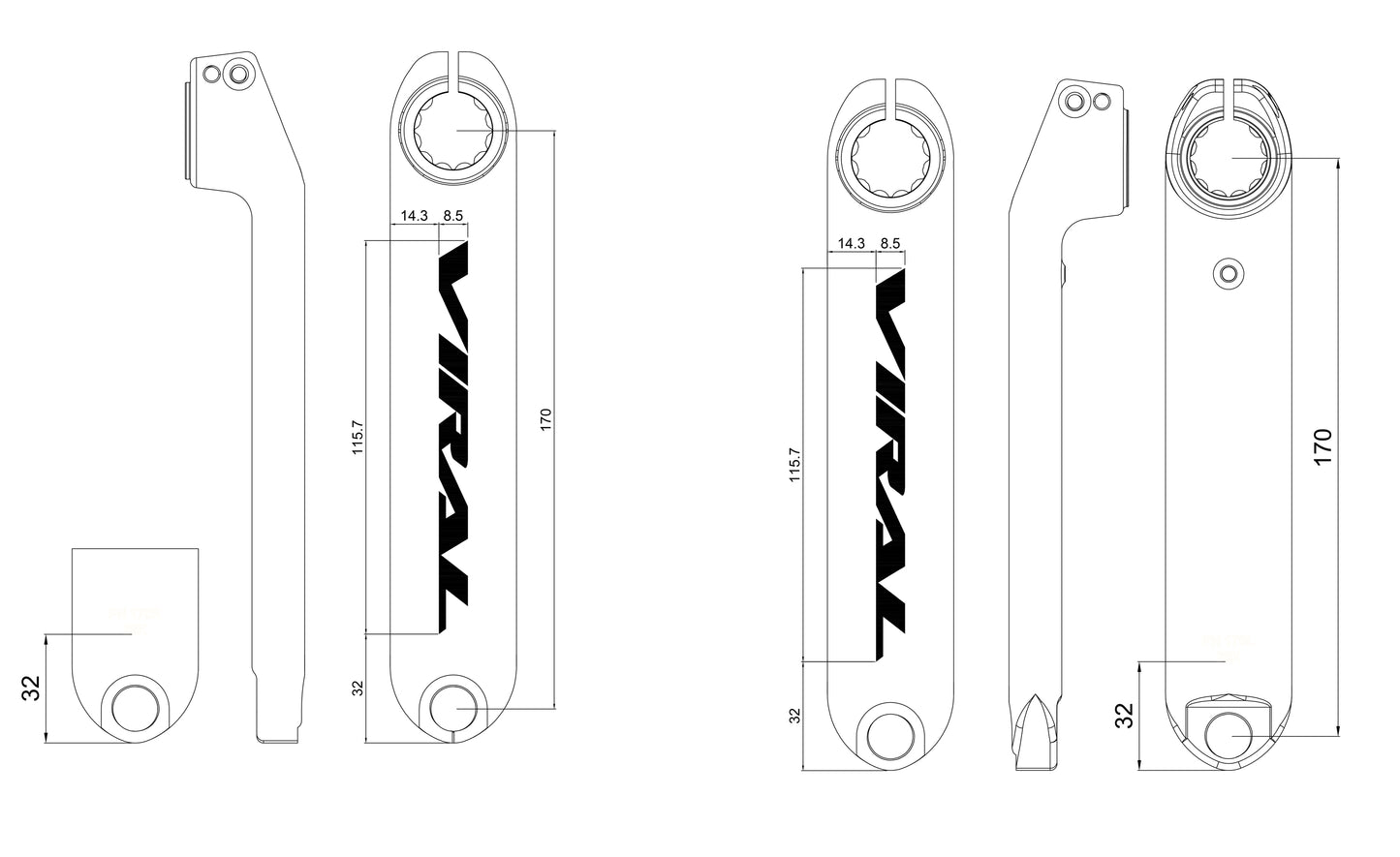 Viral Pinion Titanium Cranks